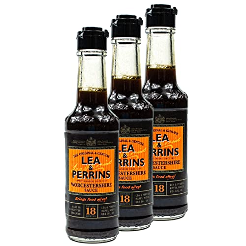 Lea & Perrins - 3er Pack Original Worcestershire Sauce in 150 ml Glasflasche (Würzsauce) - Traditionell englische Worcester Worcestersauce von Lea & Perrins