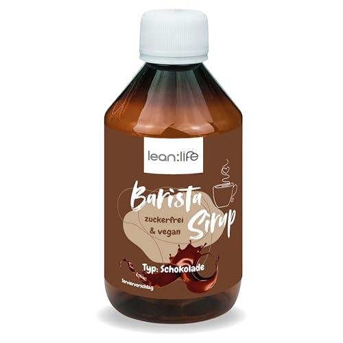 Lean:Life - Barista Sirup zuckerfrei - Schokolade - vegan und kalorienarm – Kaffeesirup für kalte & heiße Getränke - Cappuccino, Kaffee, Latte Macchiato von Lean:Life