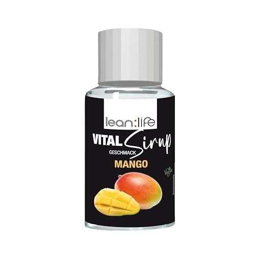 Lean:Life – Vital Sirup 100 ml - Mango Sirup - Getränkesirup zuckerfrei – mit Vitamin B12, B6, C, L Carnitin und Biotin von Lean:Life