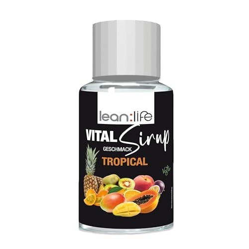 Lean:Life – Vital Sirup 100 ml - Tropical Sirup - Getränkesirup zuckerfrei – mit Vitamin B12, B6, C, L Carnitin und Biotin von Lean:Life