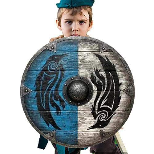 -Schild, Mittelalterlicher Schild,Schild Spielzeug Für - Mittelalterliches Valhalla Shied Spielzeug Authentischer Kampf Getragener -Schild, Dekorativer Cosplay-Schild von LearnLyrics