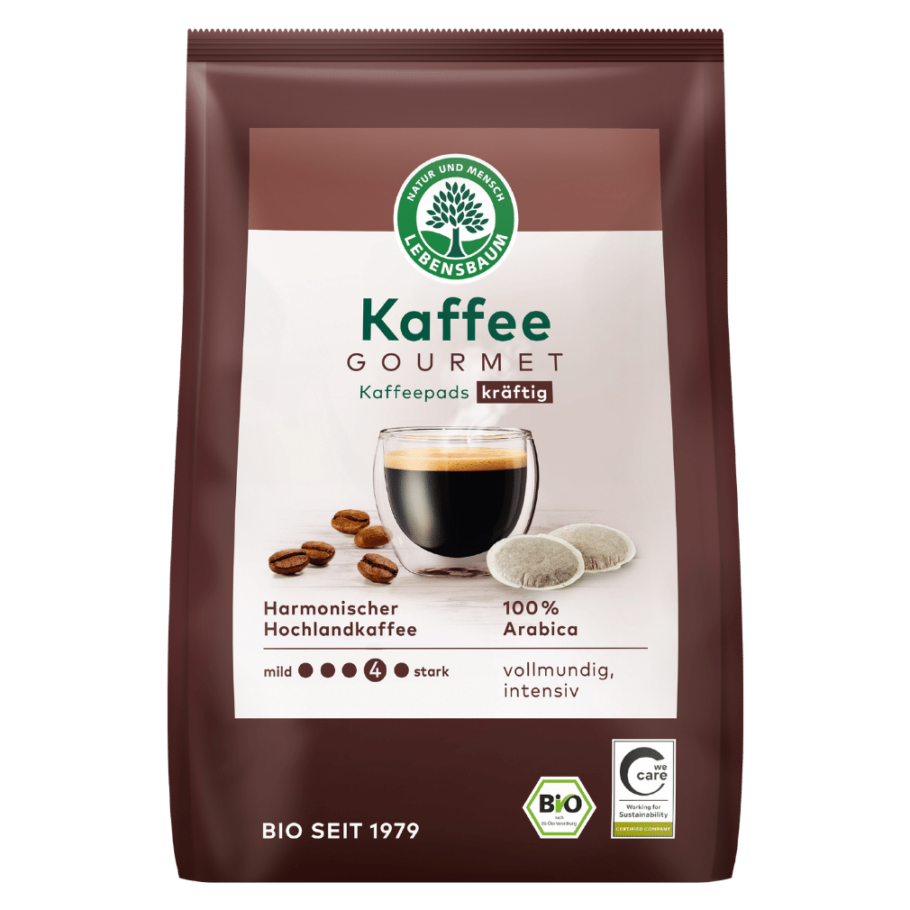 Bio Caffè Crema kräftig 18 Pads, 126g Bio Caffè Crema kräftig 18 Pads, 126g von Lebensbaum