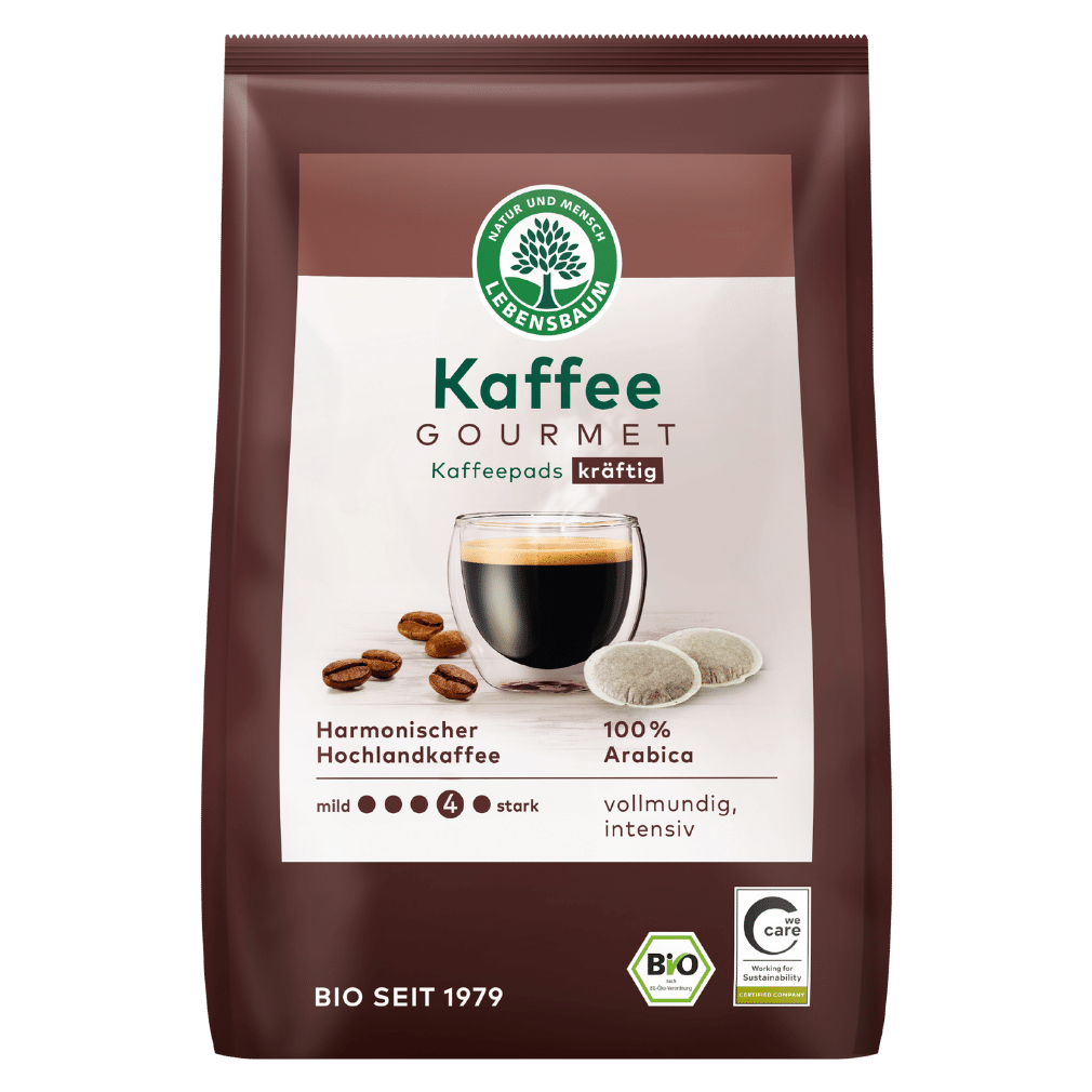 Bio Caffè Crema kräftig 18 Pads, 126g von Lebensbaum