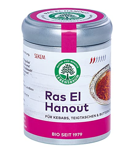 Bio Gewürz-Mischung Ras El Hanout für Geflügel, Lamm & orientalische Dips, marokkanische Würz-Mischung orientalischer Art, Vegan, 60 g von Lebensbaum