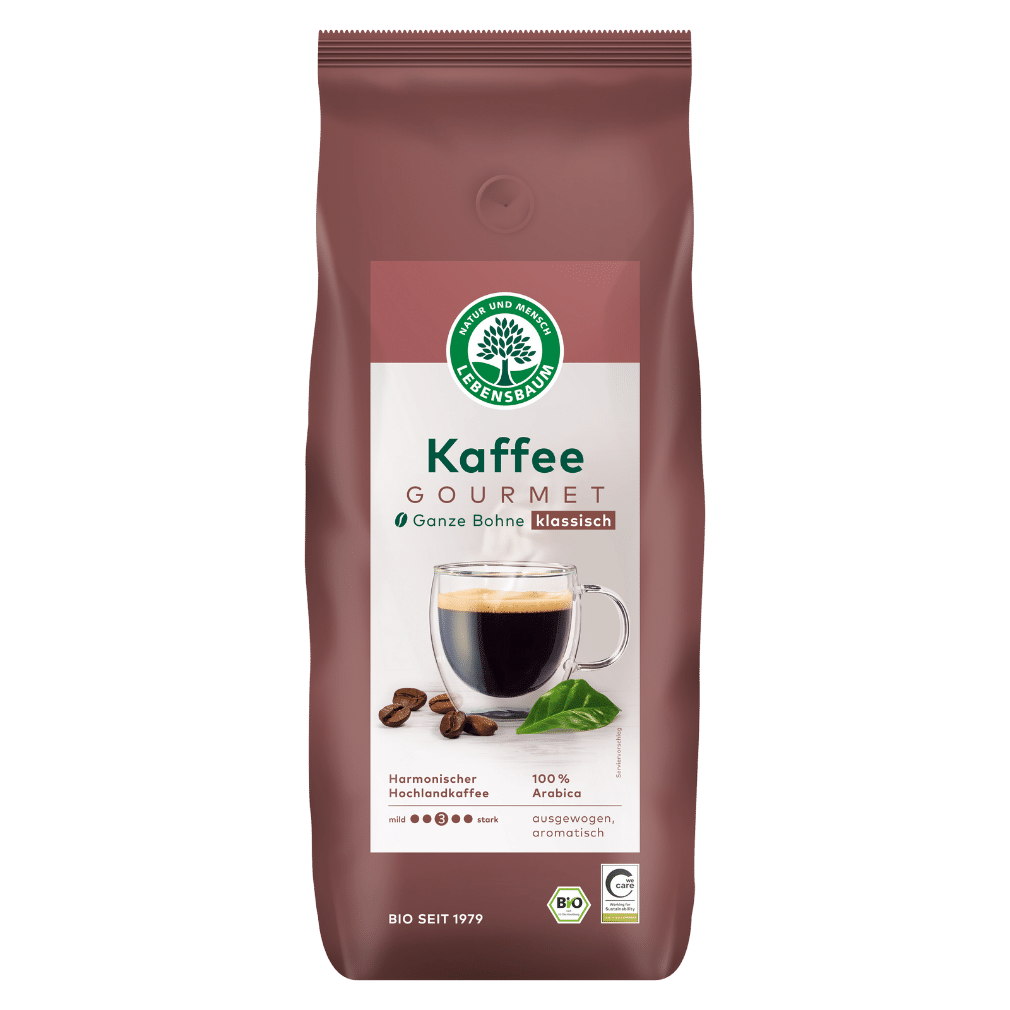 Bio Gourmet Kaffee, ganze Bohne, 1kg von Lebensbaum