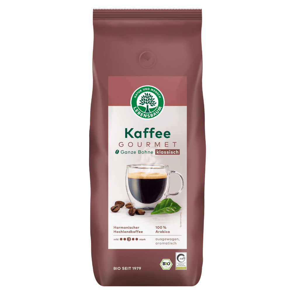 Bio Gourmet Kaffee, ganze Bohne, 1kg Bio Gourmet Kaffee, ganze Bohne, 1kg von Lebensbaum