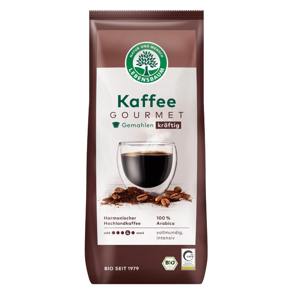 Bio Gourmet Kaffee, gemahlen kräftig, 500g von Lebensbaum