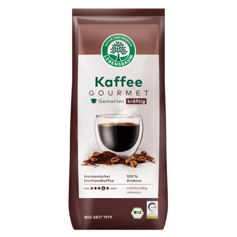 Bio Gourmet Kaffee, gemahlen kräftig, 500g von Lebensbaum