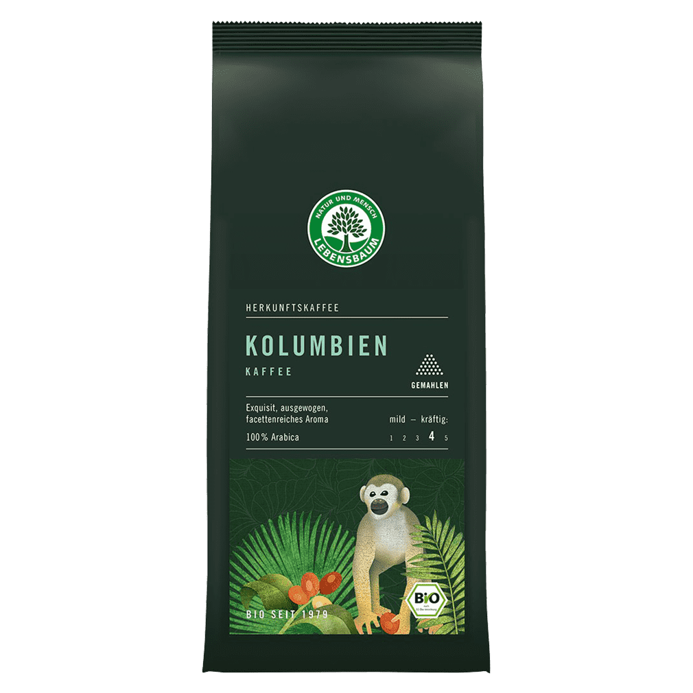 Bio Kolumbien Kaffee gemahlen, 250g von Lebensbaum