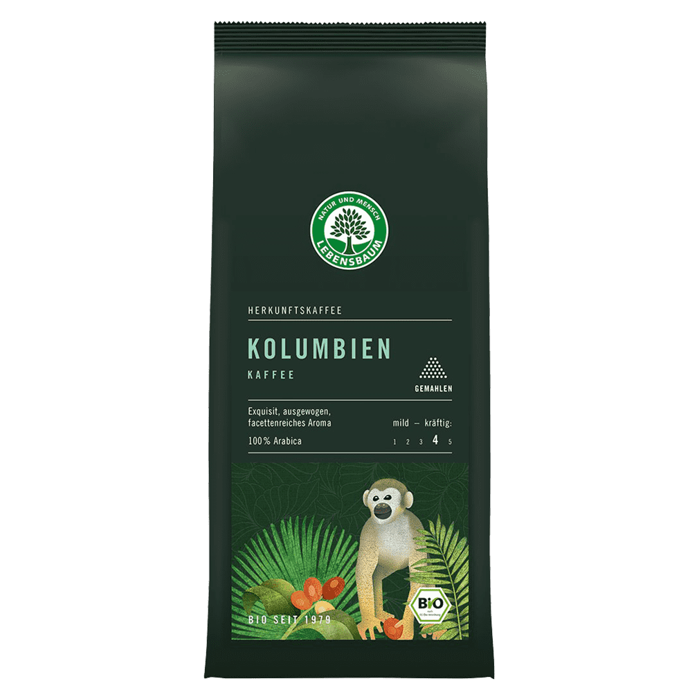 Bio Kolumbien Kaffee gemahlen, 250g Bio Kolumbien Kaffee gemahlen, 250g von Lebensbaum