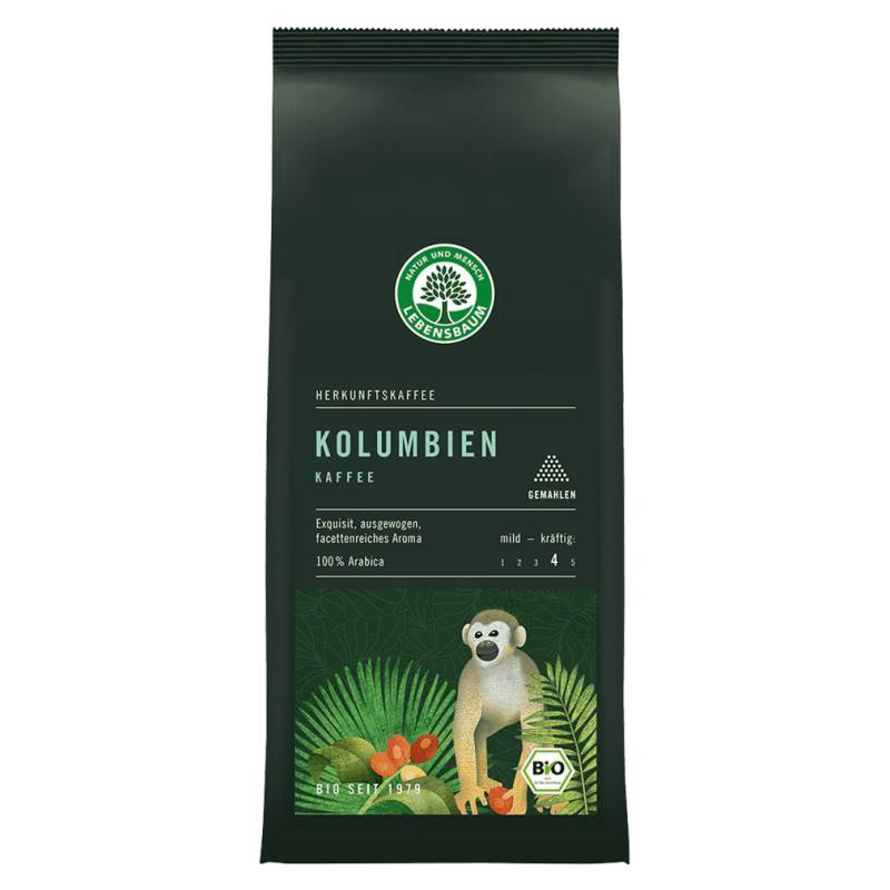 Bio Kolumbien Kaffee gemahlen, 250g von Lebensbaum