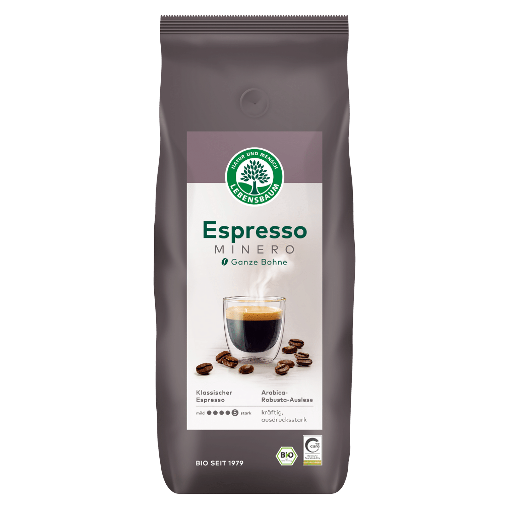 Bio Minero Espresso, ganze Bohne, 1kg Bio Minero Espresso, ganze Bohne, 1kg von Lebensbaum