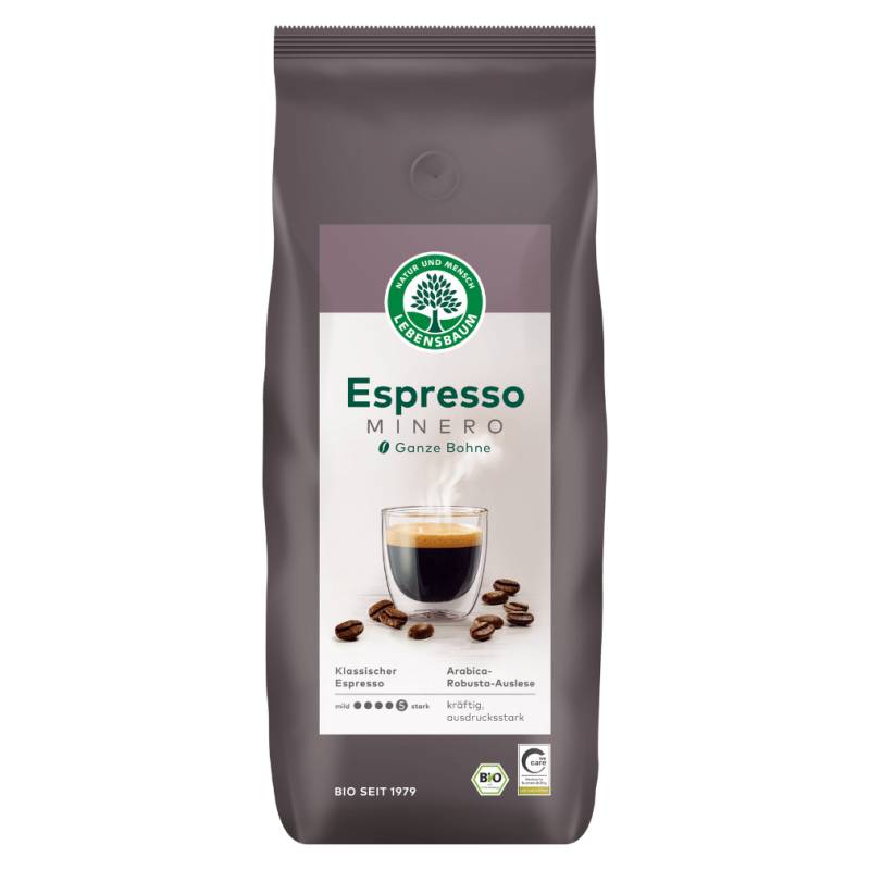 Bio Minero Espresso, ganze Bohne, 1kg von Lebensbaum