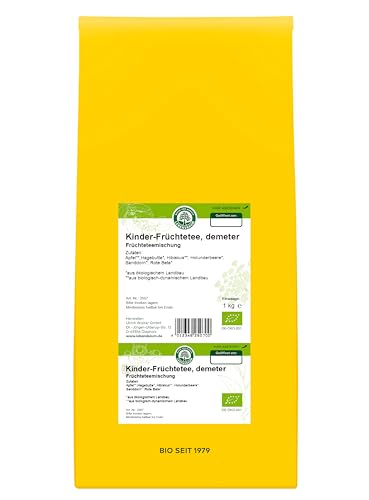 LEBENSBAUM Bio Kinder Früchtetee, Früchteteemischung lose, rosaroter Bio Tee, herrlich fruchtig, 1 kg von Lebensbaum