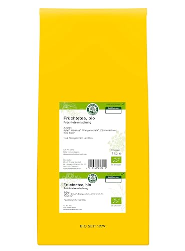 LEBENSBAUM Bio Früchtetee, Früchteteemischung lose, rosaroter Bio Tee, mild fruchtig, 1 kg von Lebensbaum