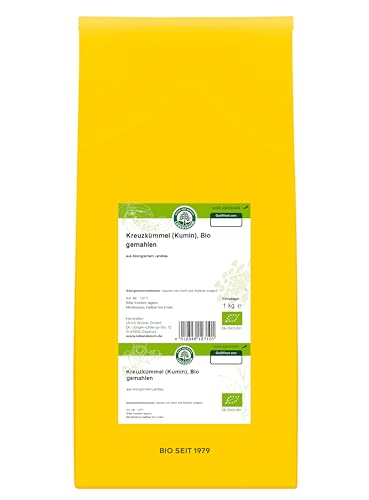 LEBENSBAUM Bio Gewürze Kreuzümmel Cumin gemahlen, gemahlene Kreuzkümmelsamen, aromatisch-nussig, Bio Gewürz 1 kg von Lebensbaum