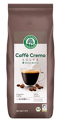 Lebensbaum, Caffè Crema Solea®, ganze Bohne, elegant gerösteter Espresso feinwürzig aromatisch, Bio Kaffee, 1000 g von Lebensbaum