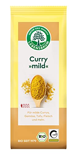 Lebensbaum Curry Mild, Bio-Gewürz für Currys, Gemüse, Tofu und Fleisch, leichte schärfe, milder Geschmack, 50 g von Lebensbaum