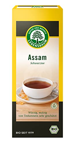Lebensbaum Assam, 20 Beutel x 2g Schwarztee mit würzig-malzigem Geschmack, 100% Bio, Schwarzer Tee von Lebensbaum