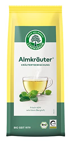 Lebensbaum Almkräuter, Bio Kräutertee-Mischung, Almkräuter-Tee, Bio-Tee, Bergkräuter-Tee mit Geschmack von Melisse, Anis-Ysop & Rotklee, lose, 30g von Lebensbaum