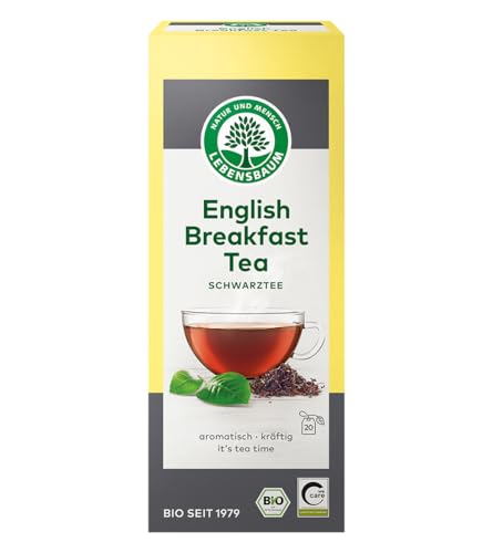 Lebensbaum Bio English Breakfast Tea – 20 Beutel x 2 g Bio Schwarzer Tee, aromatisch, kräftig, 100% Bio, Schwarztee von Lebensbaum