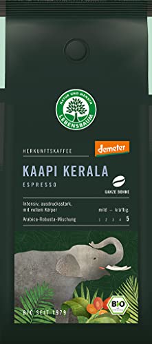 Lebensbaum Bio Kaapi Kerala Espresso, ganze Bohne (2 x 250 gr) von Lebensbaum