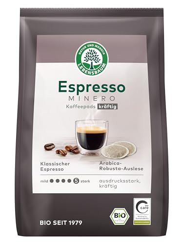 Lebensbaum Espresso Minero Pads, Bio-Kaffee aus Arabica-Robusta-Bohnen , kräftig- gehaltvoll intensiver Geschmack, 126 g von Lebensbaum
