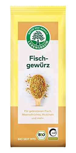 Lebensbaum Fischgewürz, Bio-Gewürz, zum Würzen von Scampis, Bratfisch und Muscheln, pikanter fein würziger Geschmack, 60 g von Lebensbaum