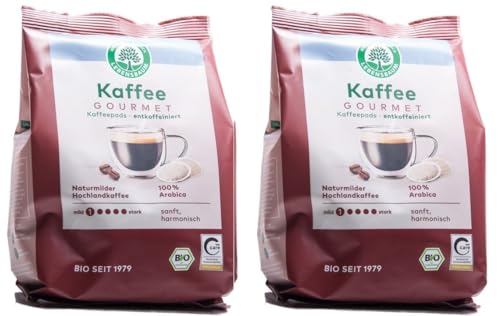 Kaffee Gourmet, Kaffeepads, entkoffeiniert 2 x 126 gr von Lebensbaum