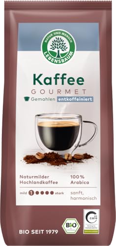Kaffee Gourmet, gemahlen, entkoffeiniert 2 x 250 gr von Lebensbaum
