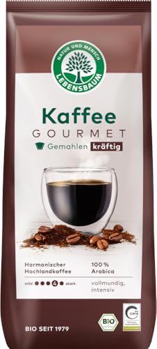 Lebensbaum Bio Kaffee Gourmet, kräftig gemahlen (6 x 500 gr) von Lebensbaum