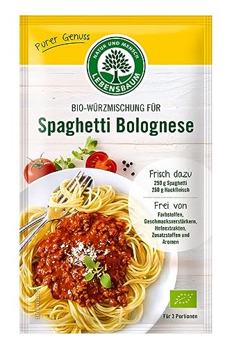 Lebensbaum Spaghetti Bolognese, Bio-Würzmischung mit ausgewählten mediterranen Kräutern, fruchtig-aromatischer Geschmack, 35 g von Lebensbaum