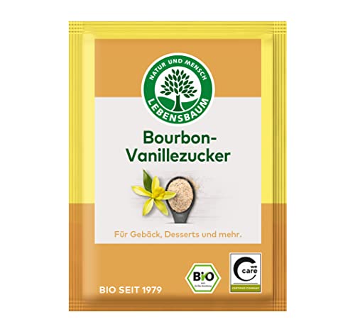 Lebensbaum Bourbon-Vanillezucker, Bio-Aroma, Bourbon-Vanille Aroma für Gebäck & Desserts, vegan, 4 x 8g von Lebensbaum