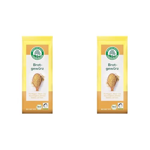 Lebensbaum Brotgewürz, Bio-Gewürz, Gewürzmischung für Roggen-,Misch- & Sauerteig-Brot & pikantes Gebäck, vegan, 1 x 50g (Packung mit 2) von Lebensbaum