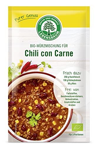 Lebensbaum Chili Con Carne, Bio-Gewürzmischung für Chili, mittelscharf-fruchtiger Geschmack, 30 g von Lebensbaum