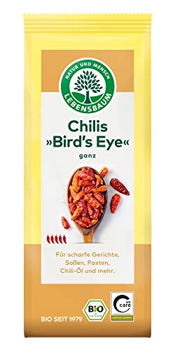 Lebensbaum Chilis Bird`S Eye, Bio-Gewürz für scharfe Gerichte, brennende Schärfe, ganze Chillies, 20 g Lebensbaum Chilis Bird`S Eye, Bio-Gewürz für scharfe Gerichte, brennende Schärfe, ganze Chillies, 20 g von Lebensbaum