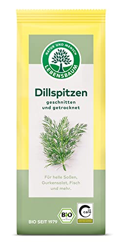Lebensbaum Dillspitzen, Bio-Gewürz für Helle Sossen, Gurkensalat und Fisch mit frisch-aromatischem Geschmack, geschnitten und getrocknet, 15 g Lebensbaum Dillspitzen, Bio-Gewürz für Helle Sossen, Gurkensalat und Fisch mit frisch-aromatischem Geschmack, geschnitten und getrocknet, 15 g von Lebensbaum