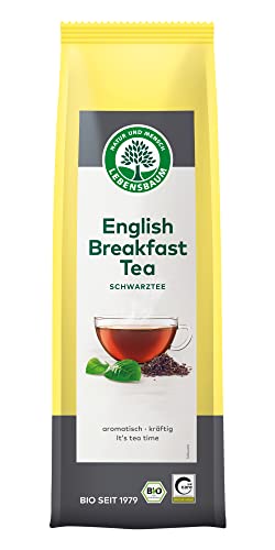 Lebensbaum English Breakfast Tea Schwarztee, Bio-Tee, Schwarztee-Mischung mit aromatisch, kräftigem Geschmack, vegan, lose, 100g von Lebensbaum