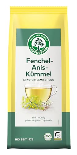 Lebensbaum Fenchel-Anis-Kümmel, klassischer Kräutertee mit süss-würzigem Geschmack, lose, 100% Bio, 175g, Kräuterteemischung von Lebensbaum