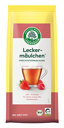 Lebensbaum Leckermäulchen Tee, Bio Früchtetee-Mischung, Kinder-Tee, Beeren-Tee mit süß-fruchtigem Geschmack von Hagebutte, Beeren & Orange, lose, 100g von Lebensbaum