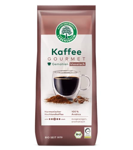 Lebensbaum Bio Kaffee Gourmet Klassisch – 500 g gemahlener Kaffee, naturmild, aromatisch, 100% Bio Arabica Kaffeebohnen, Intensität 3/5 von Lebensbaum