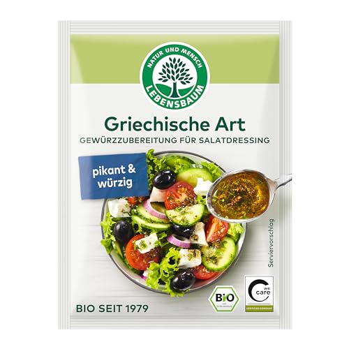 Lebensbaum Griechische Art Salatdressing, Bio-Gewürzzubereitung nach griechischer Art mit pikant-würzigem Geschmack, 3 x 5g Lebensbaum Griechische Art Salatdressing, Bio-Gewürzzubereitung nach griechischer Art mit pikant-würzigem Geschmack, 3 x 5g von Lebensbaum