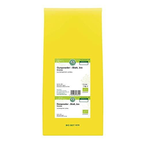 LEBENSBAUM Bio Gunpowder Blatt Grüntee, grüner Tee lose, Bio Tee, kräftig anregend, 1 kg von Lebensbaum