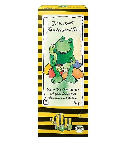 Lebensbaum Janosch Faulenzer-Tee, 20 Beutel x 1,5g Kindertee zum Träumen und Nixtun, süß und würzig, 100% Bio, 30 g von Lebensbaum