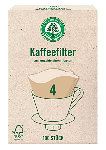 Lebensbaum Kaffeefilter Größe 4 (100 Stück) von Lebensbaum