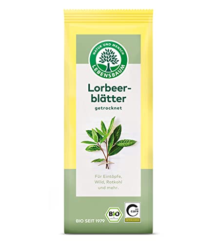 Lebensbaum Lorbeer-Blätter ganz & getrocknet, Bio-Gewürz mit würzigem Aroma, Loorbeer-Pflanze für Eintöpfe, Braten, Wild-Fleisch & Rotkohl, vegan, 5g Lebensbaum Lorbeer-Blätter ganz & getrocknet, Bio-Gewürz mit würzigem Aroma, Loorbeer-Pflanze für Eintöpfe, Braten, Wild-Fleisch & Rotkohl, vegan, 5g von Lebensbaum