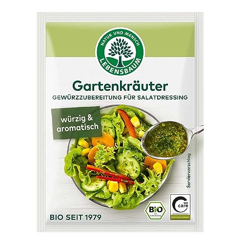 Lebensbaum Salatdressing "Garten-Kräuter", Bio-Gewürzzubereitung mit Petersilie und Schnittlauch, würzig & aromatisch, 15 g von Lebensbaum