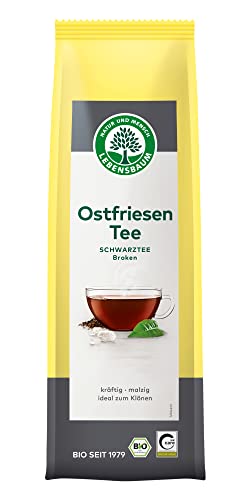 LEBENSBAUM Ostfriesen Tee Broken, ostfriesische Schwarztee-Mischung, Bio-Tee, Schwarzer Tee lose mit kräftig-malzigem Geschmack, 100g von Lebensbaum