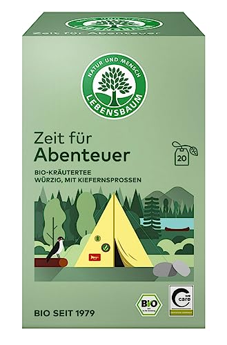 Lebensbaum Zeit für Abenteuer, Bio-Kräutertee, würzig, mit Kiefernsprossen, vegan, 20 Teebeutel, 40 g Lebensbaum Zeit für Abenteuer, Bio-Kräutertee, würzig, mit Kiefernsprossen, vegan, 20 Teebeutel, 40 g von Lebensbaum
