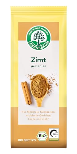 Lebensbaum Zimt, Bio-Gewürz aus Ceylon-Zimt und Cassia-Zimt, zum Würzen von Süssspeisen und arabischen Gerichten, aromatisch-süß, gemahlen, 50 g Lebensbaum Zimt, Bio-Gewürz aus Ceylon-Zimt und Cassia-Zimt, zum Würzen von Süssspeisen und arabischen Gerichten, aromatisch-süß, gemahlen, 50 g von Lebensbaum